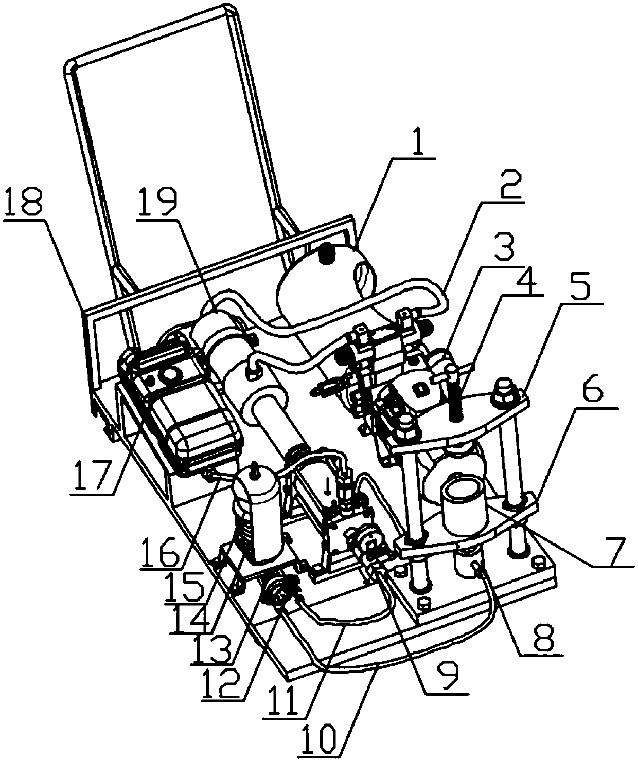 Hydraulic pressure stabilization similar material pressing device and use method thereof