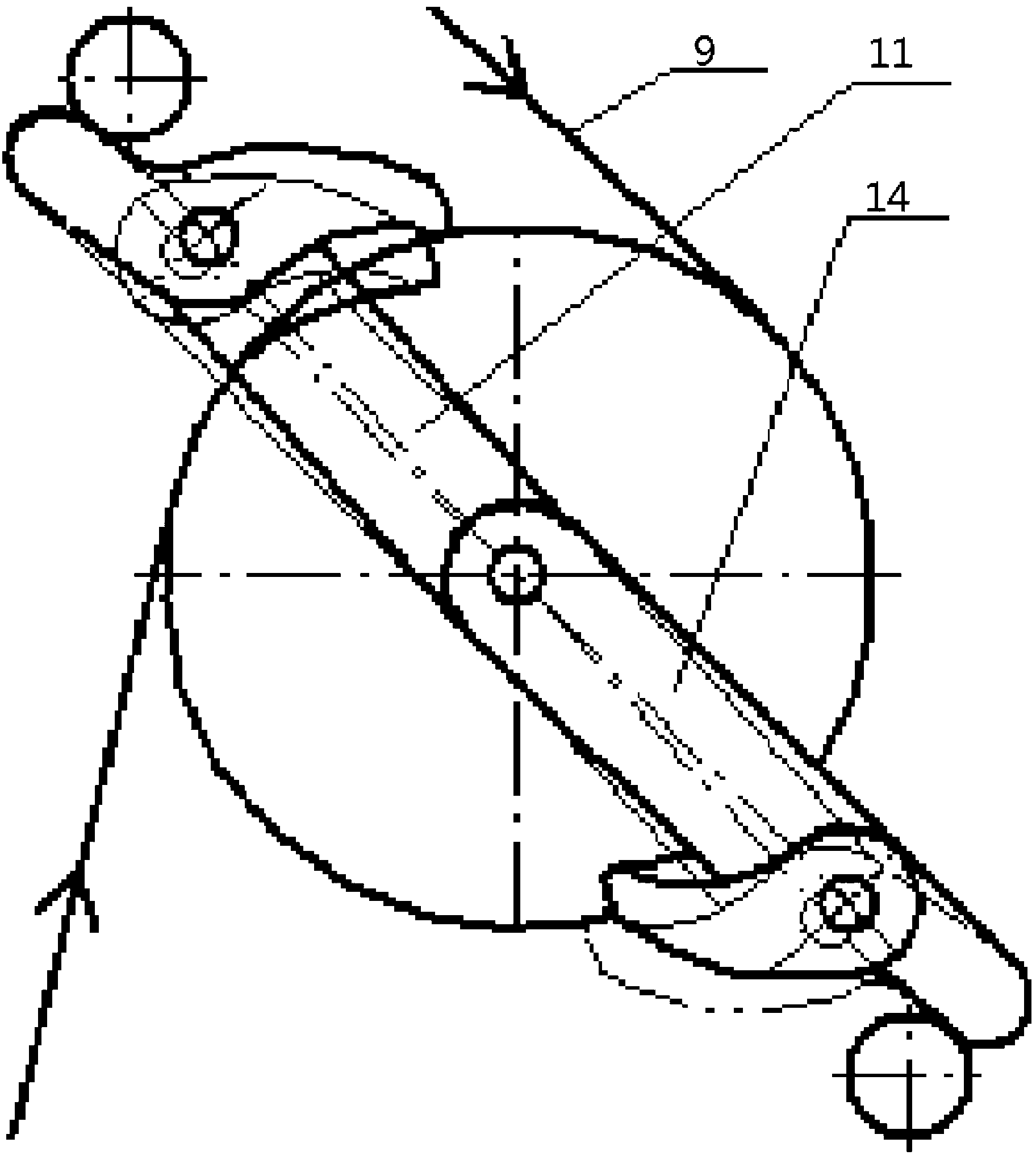 Switching pawl type uniform reciprocating mechanism