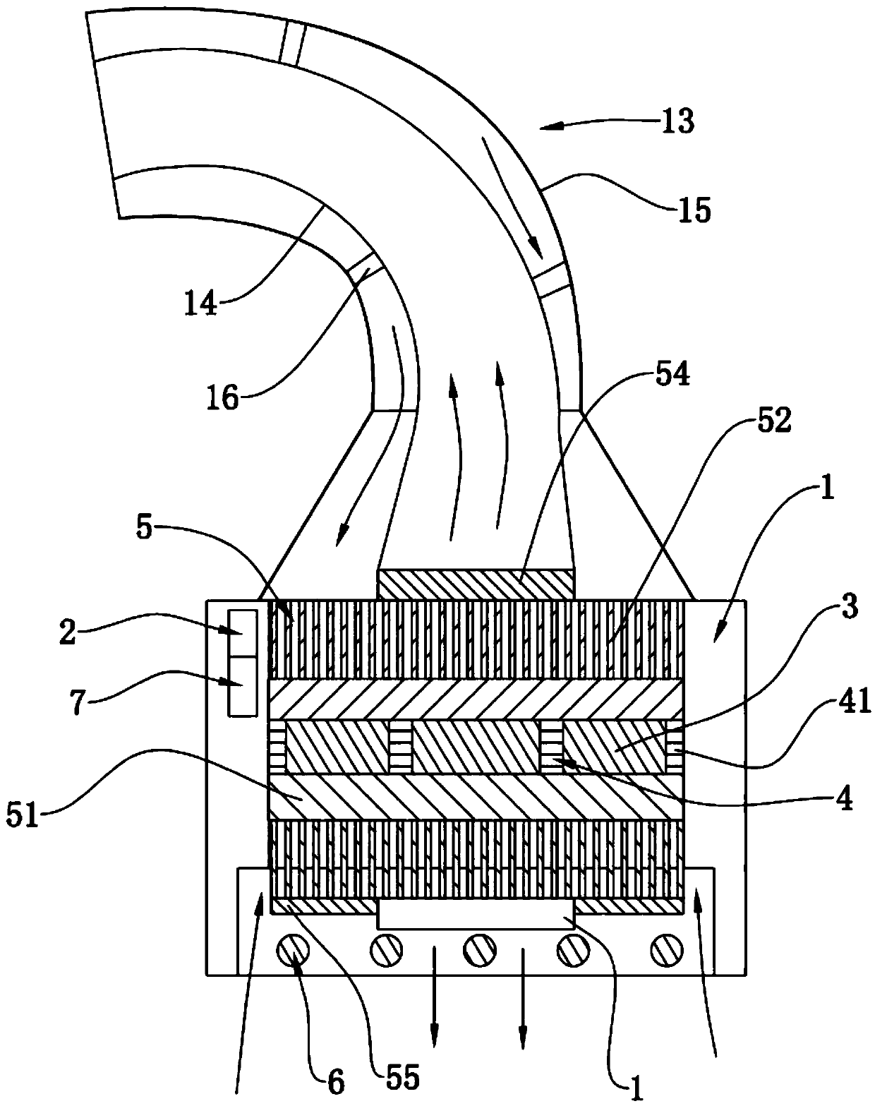 Temperature adjusting system for closed space