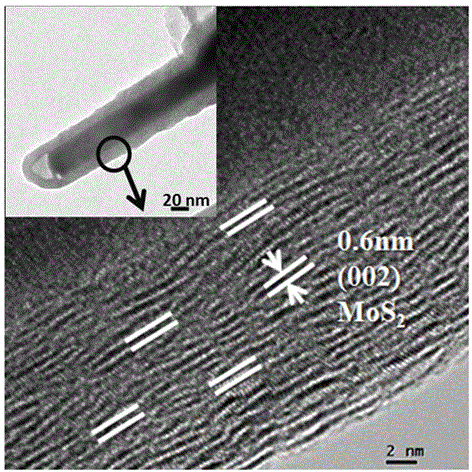 Composite photo-catalyst with molybdenum disulfide (MoS2) nanosheet/cadmium sulfide (CdS) nanowire core-shell structure