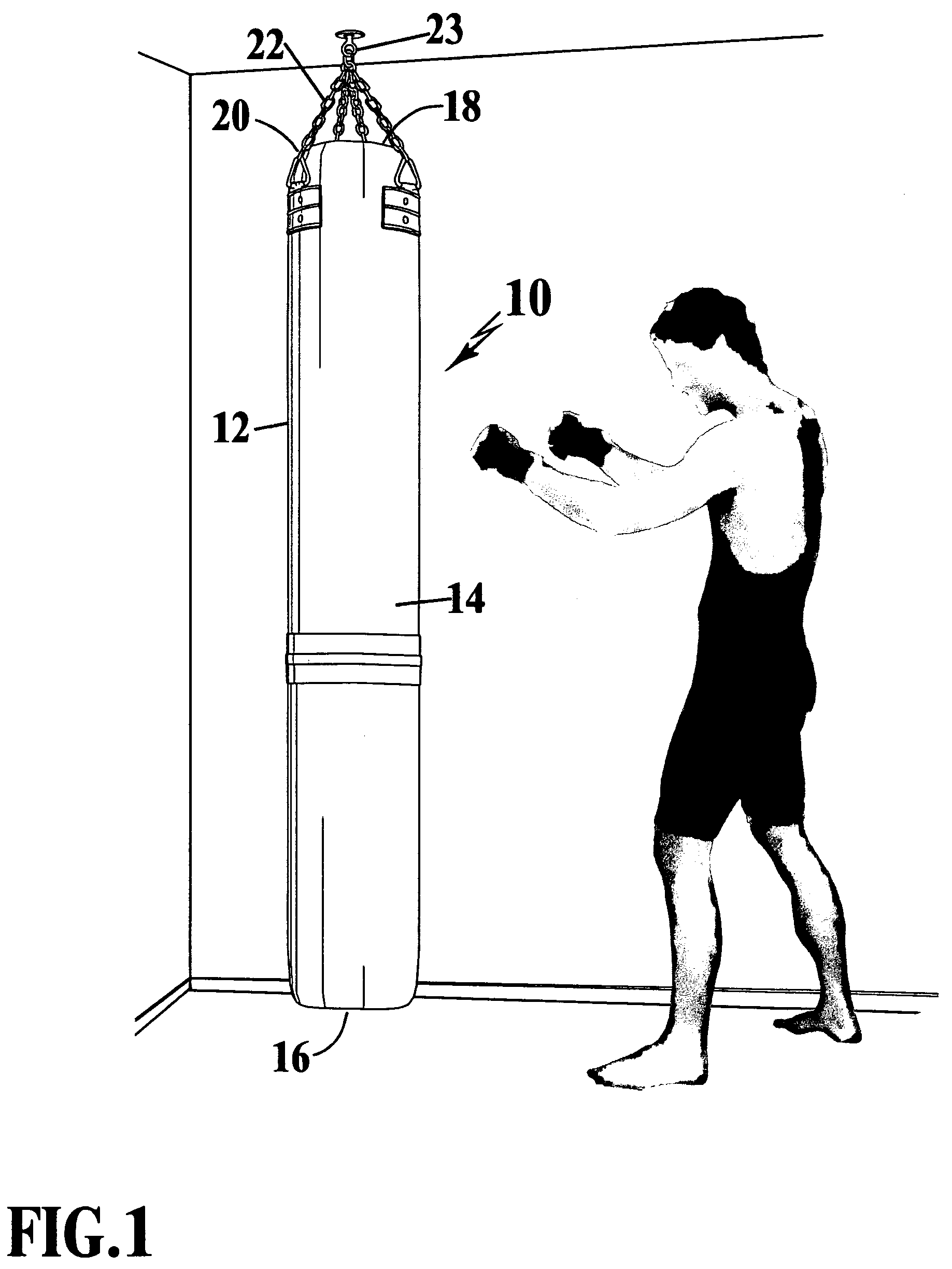 Modular heavy bag with spindle support