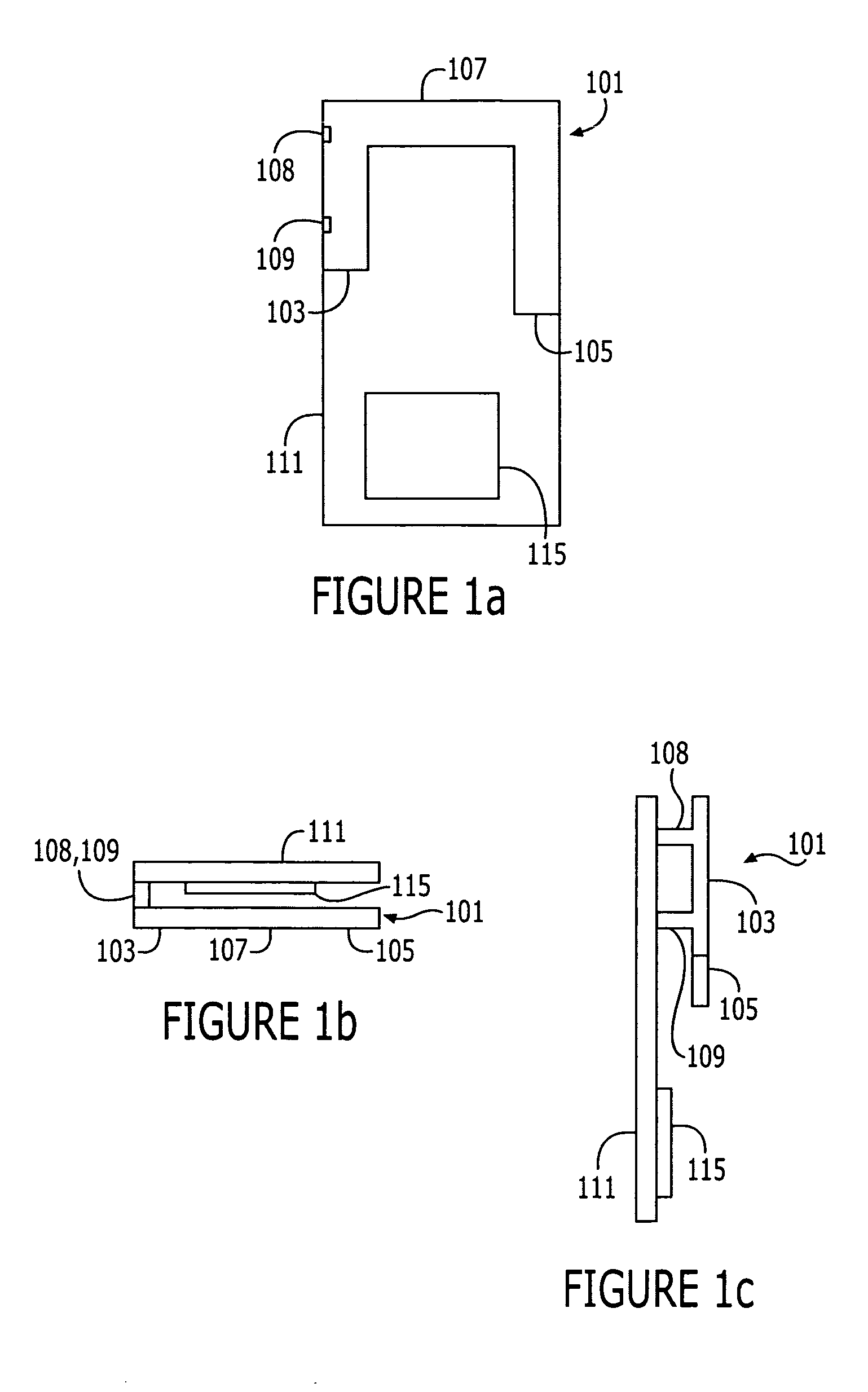 Planar inverted F antennas including current nulls between feed and ground couplings and related communications devices