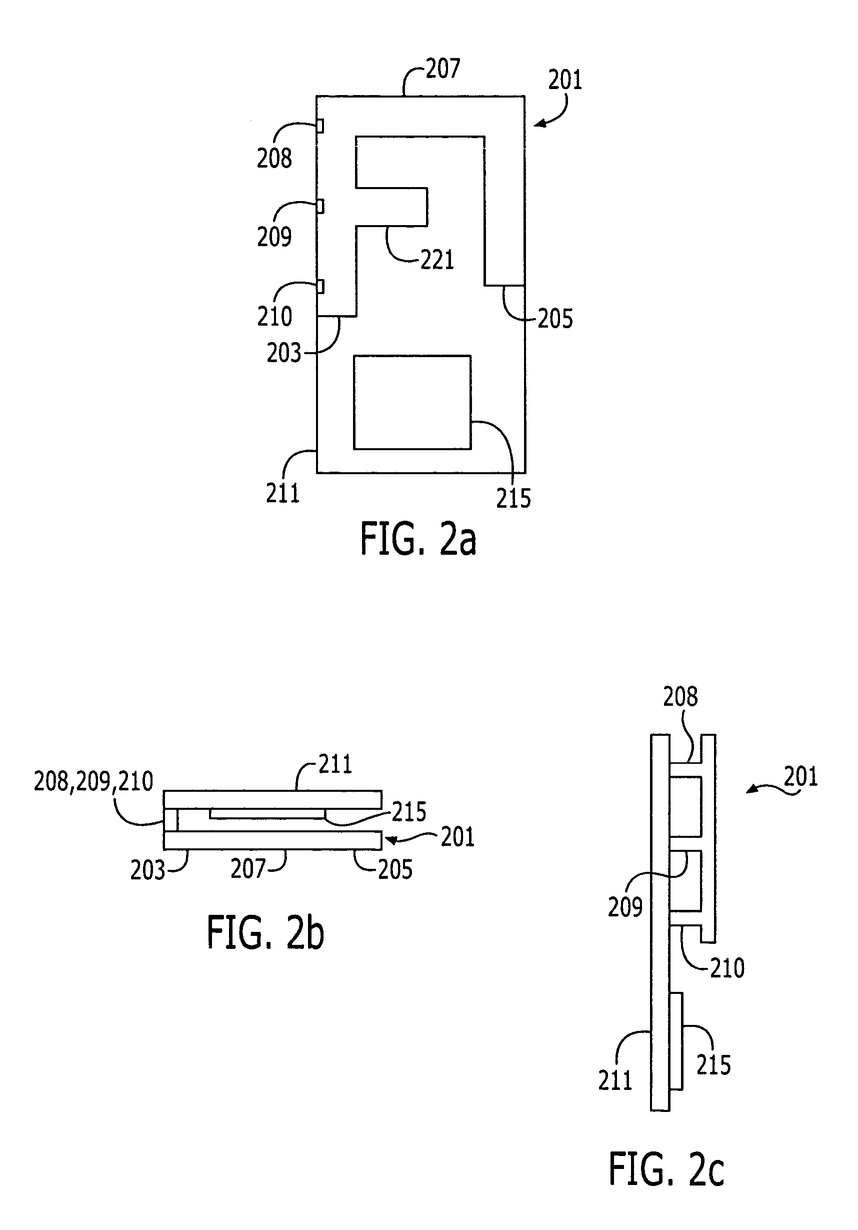 Planar inverted F antennas including current nulls between feed and ground couplings and related communications devices