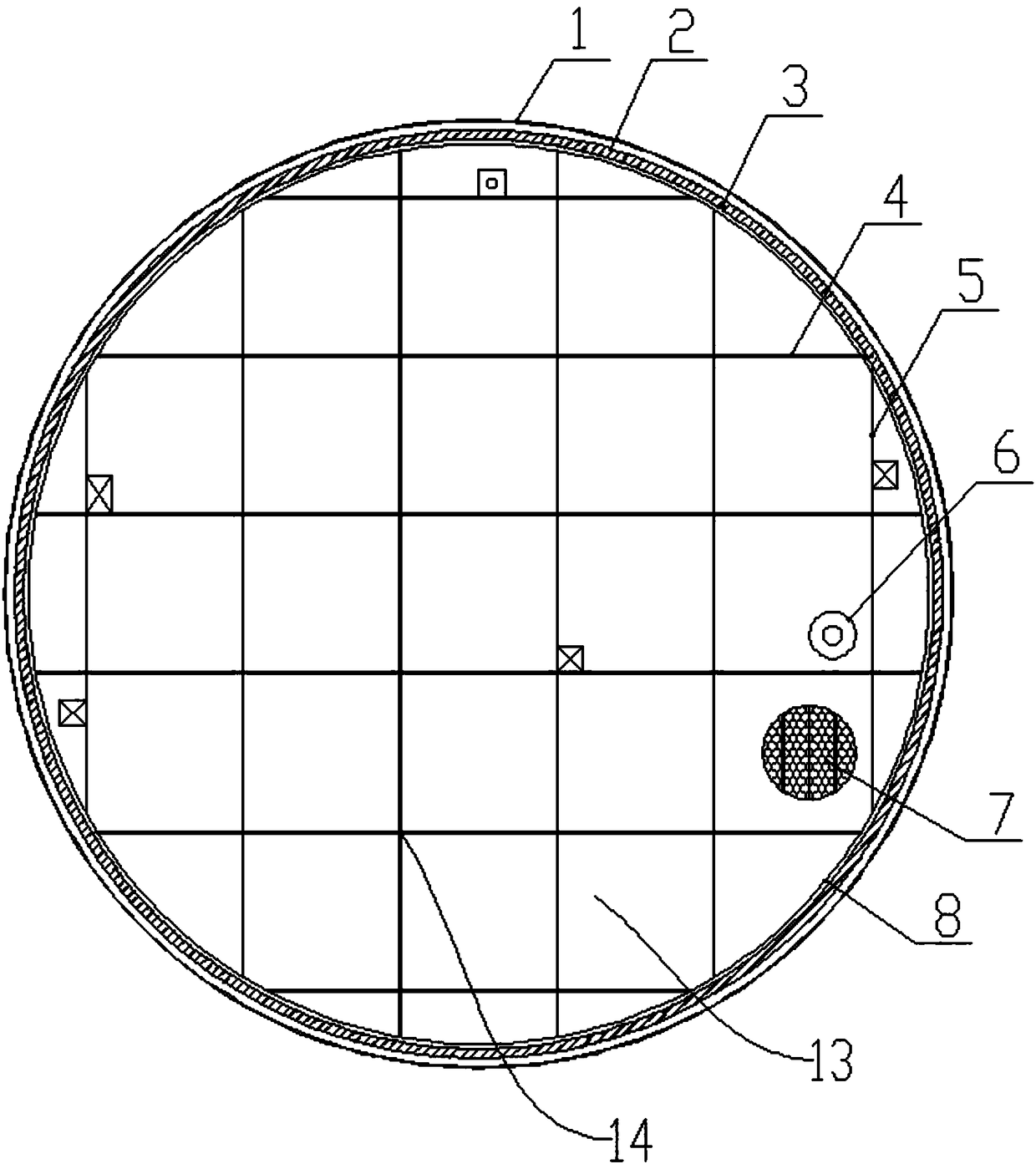 Assembly type full connecting liquid floating disc