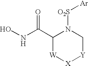 Allenic aryl sulfonamide hydroxamic acids as matrix metalloproteinase and TACE inhibitors