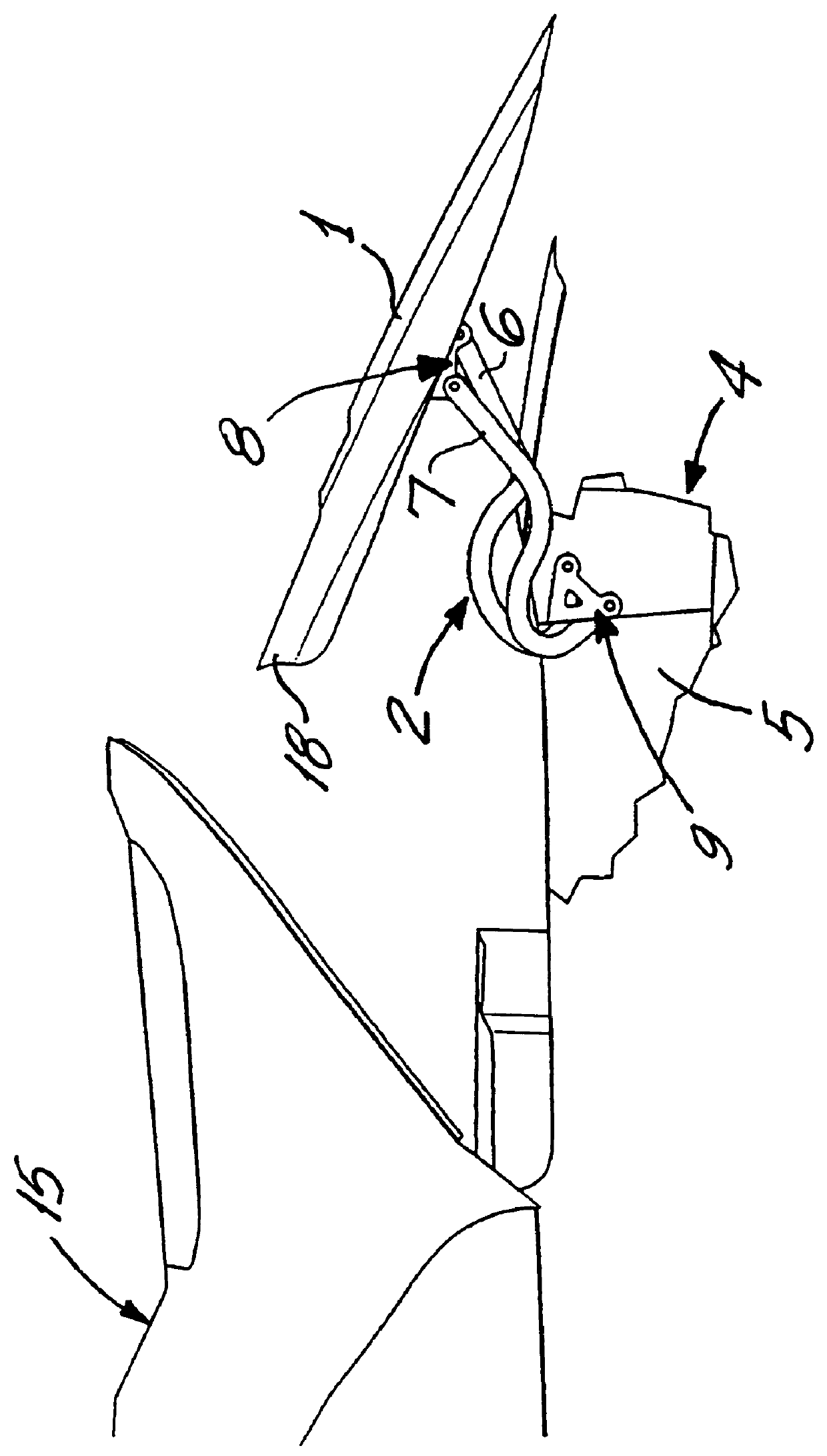 Articulated device for attaching a top storage well cover