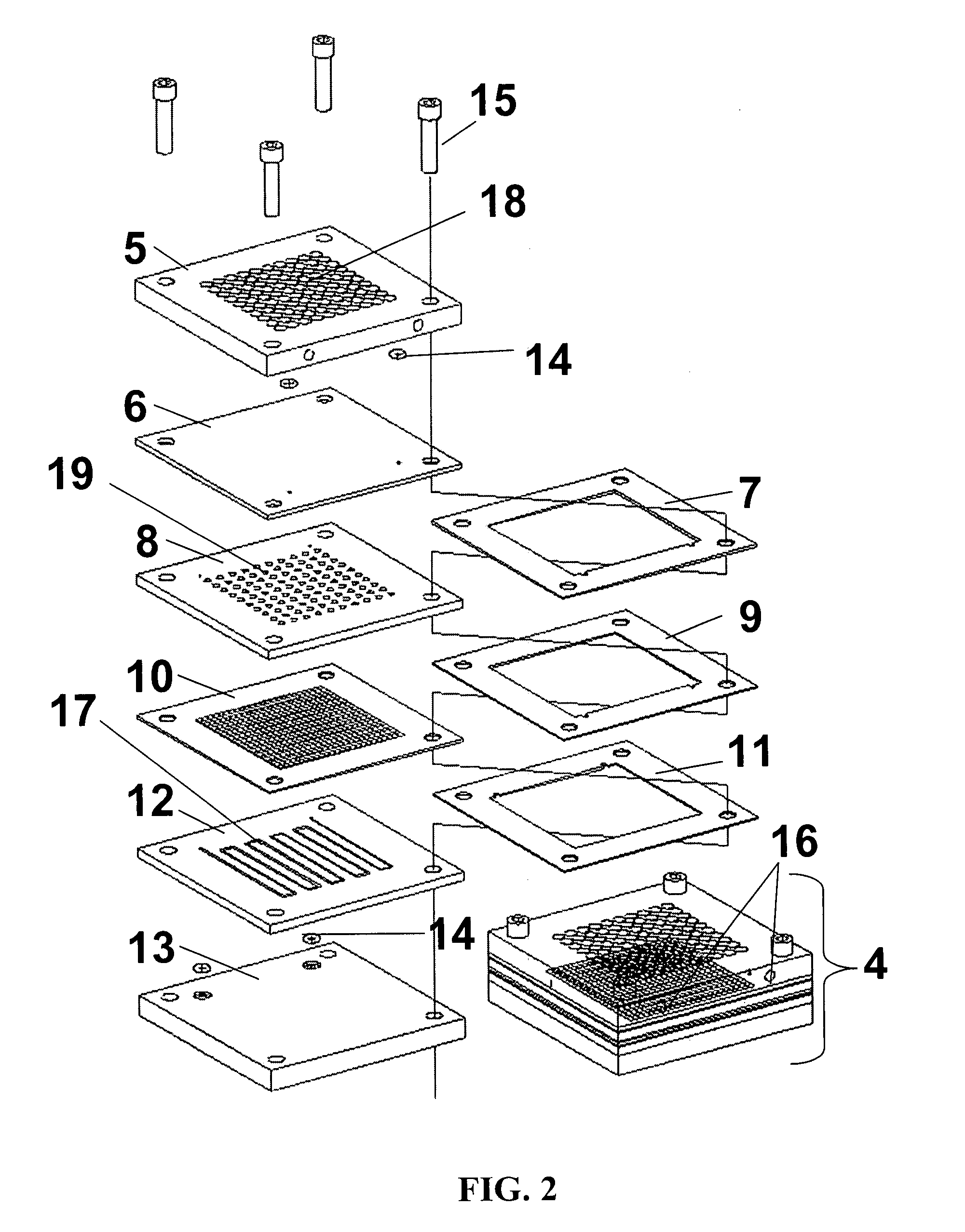 Combinatorial method and apparatus for screening electrochemical materials