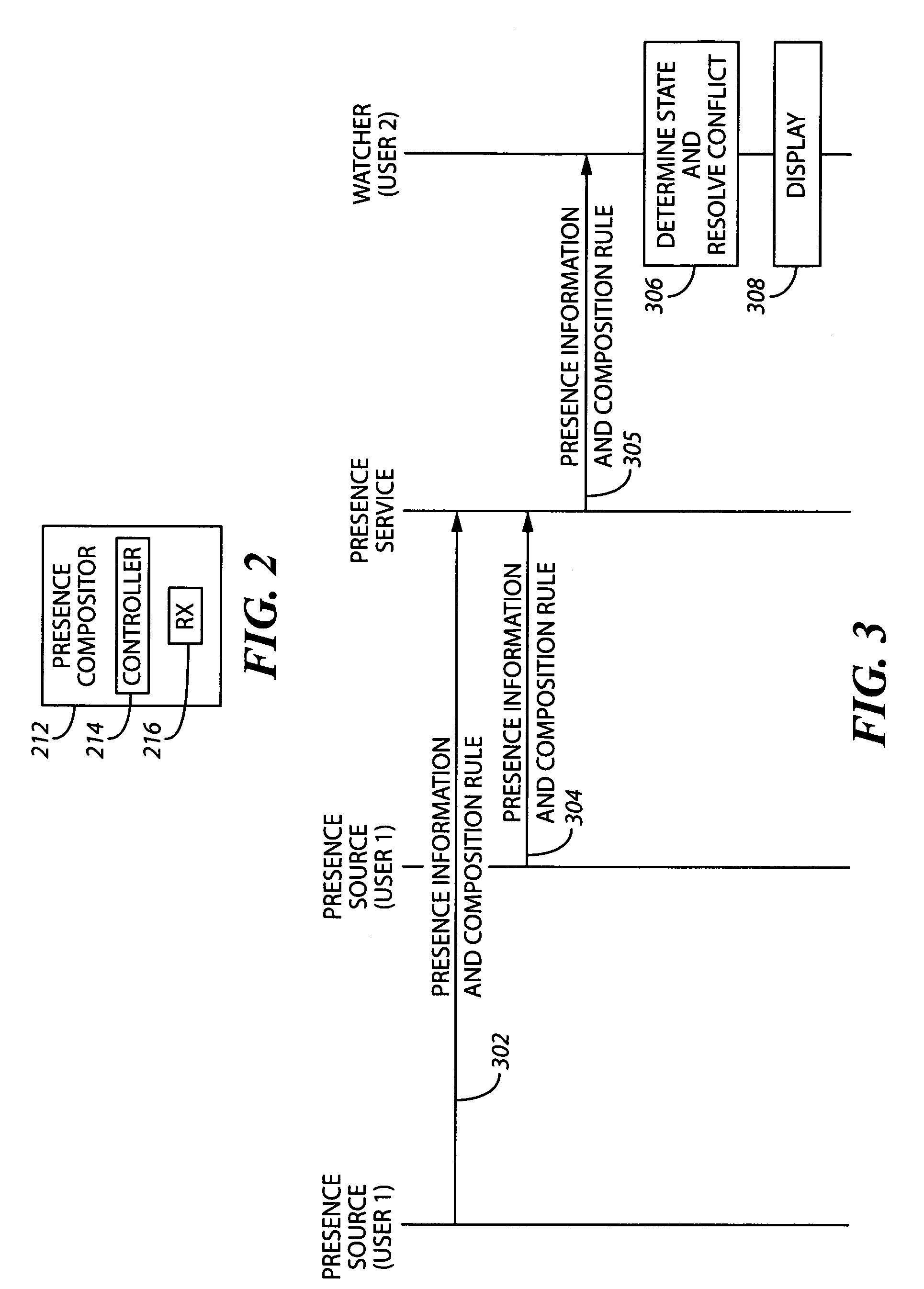 System and method for determining a presence state of a user