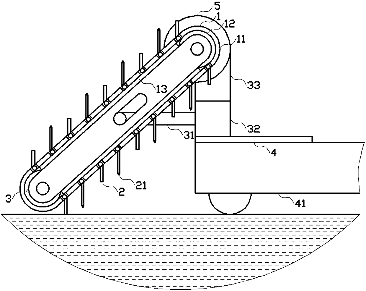 Automatic pit-digging soil-discharging apparatus for forest trees
