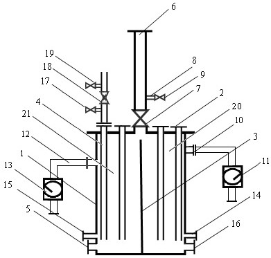 A safety liquid discharge device and method for gas inlet and outlet gas system of aspirator