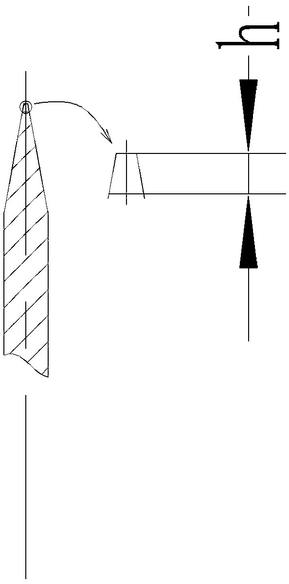 Quenching strengthening process of thin blade cutting edge