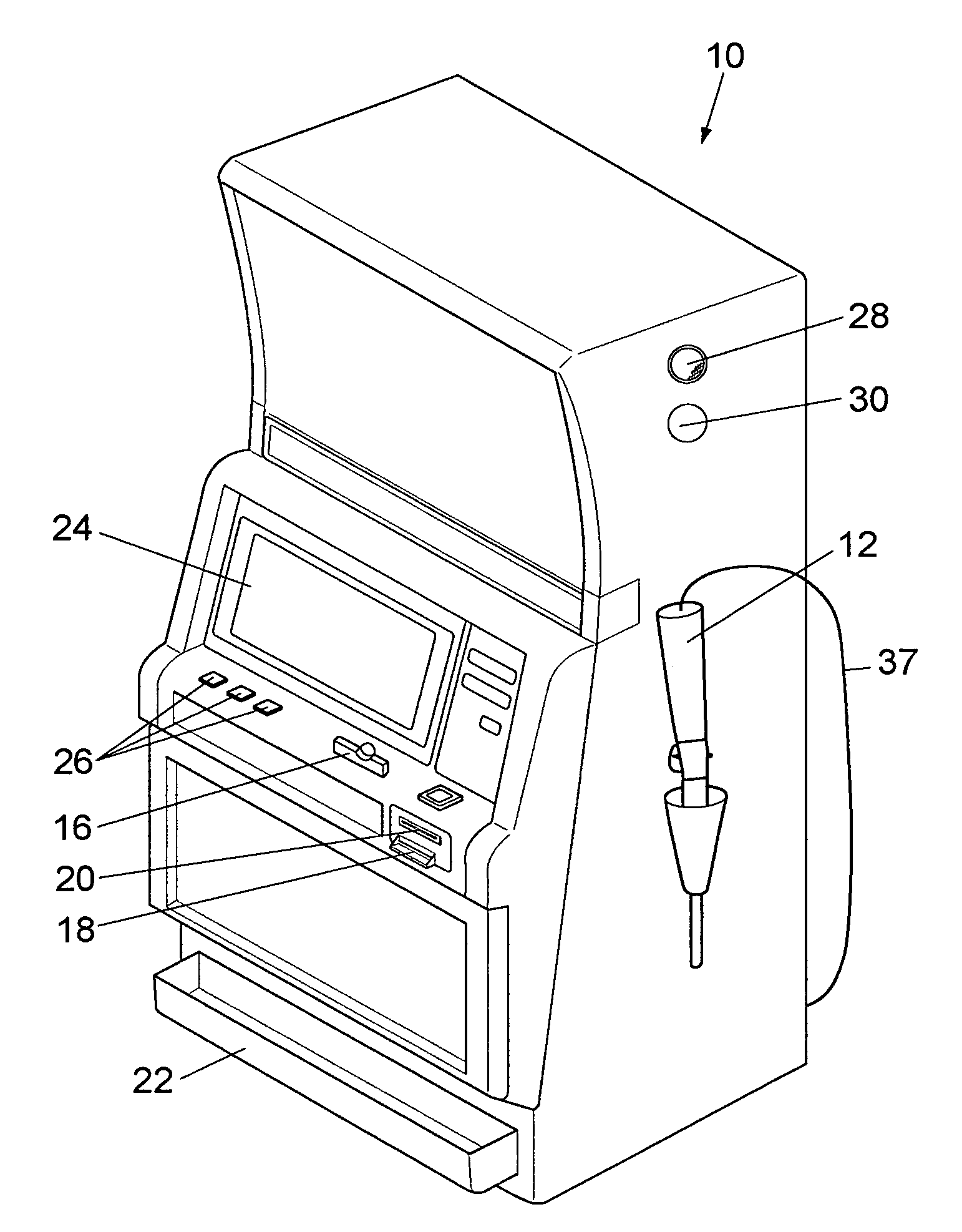 Electronic gaming unit with virtual object input device