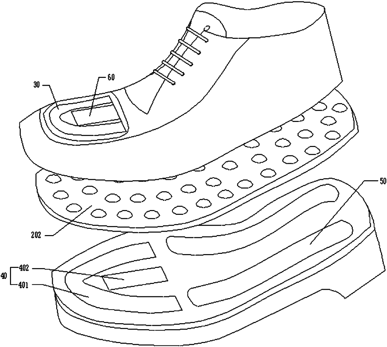 Magnet therapy shoes based on sports health of rehabilitation patient