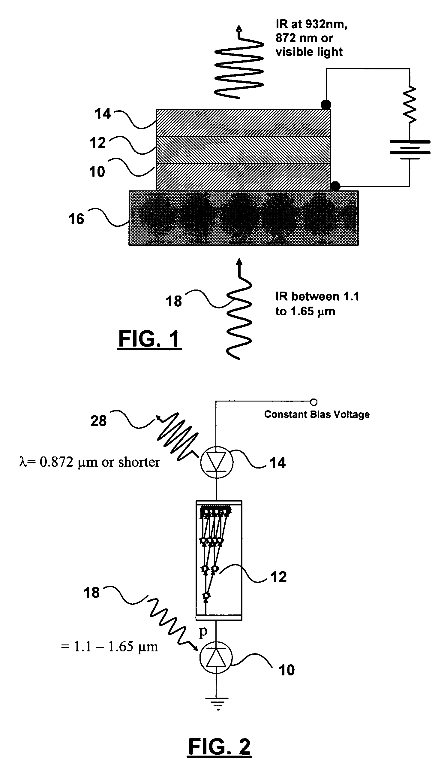 Wavelength conversion device with avalanche multiplier