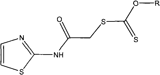 Aminothiazole alkyl xanthate derivative as well as preparation method and application of aminothiazole alkyl xanthate derivative