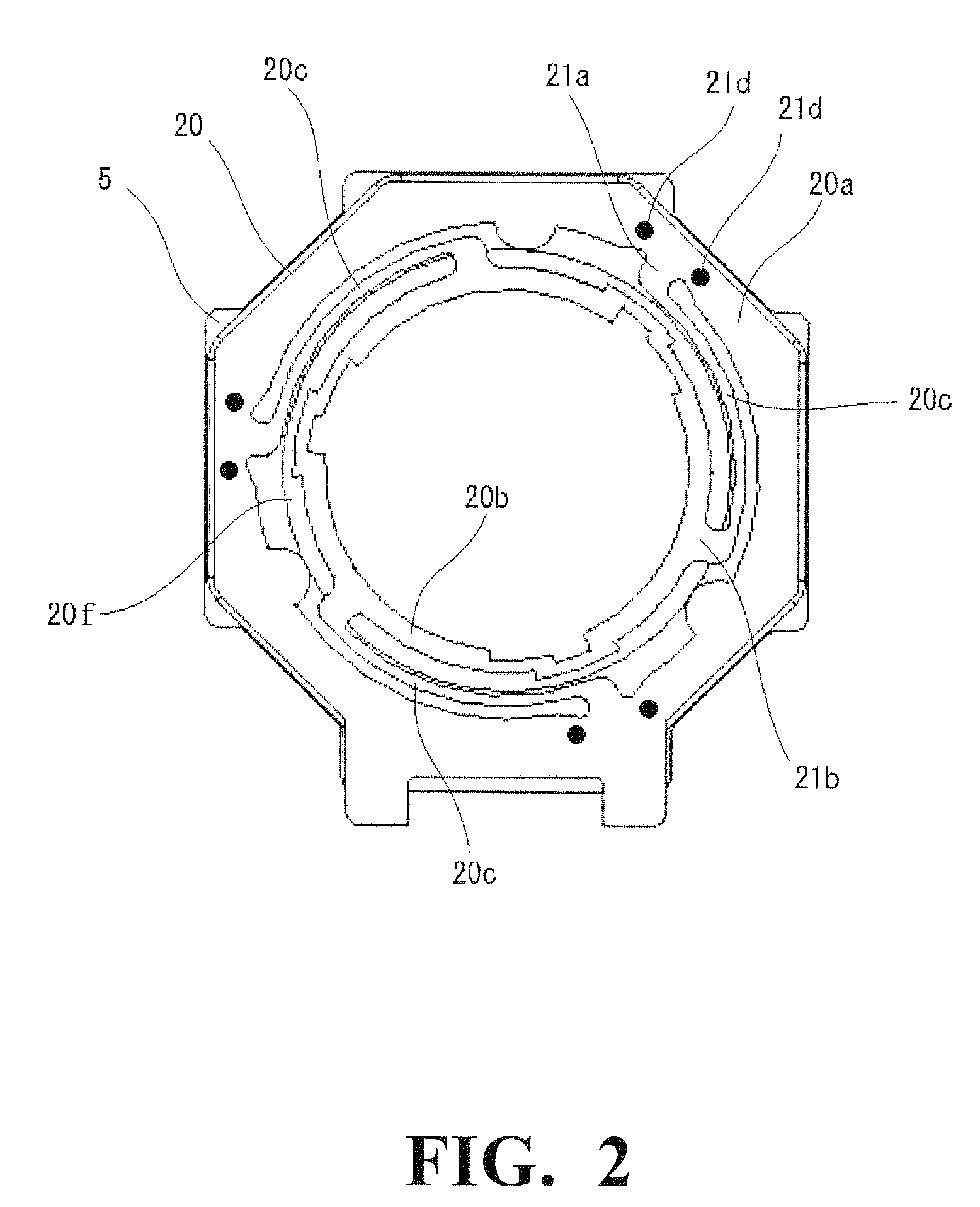 Camera module with improved leaf spring attachment