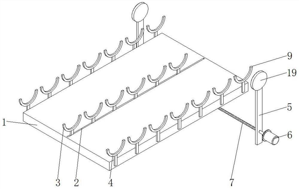 A conveying cylinder electroplating feeding table with position adjustment function