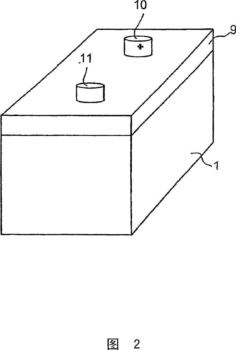 Vehicle battery arrangement comprising electronic components