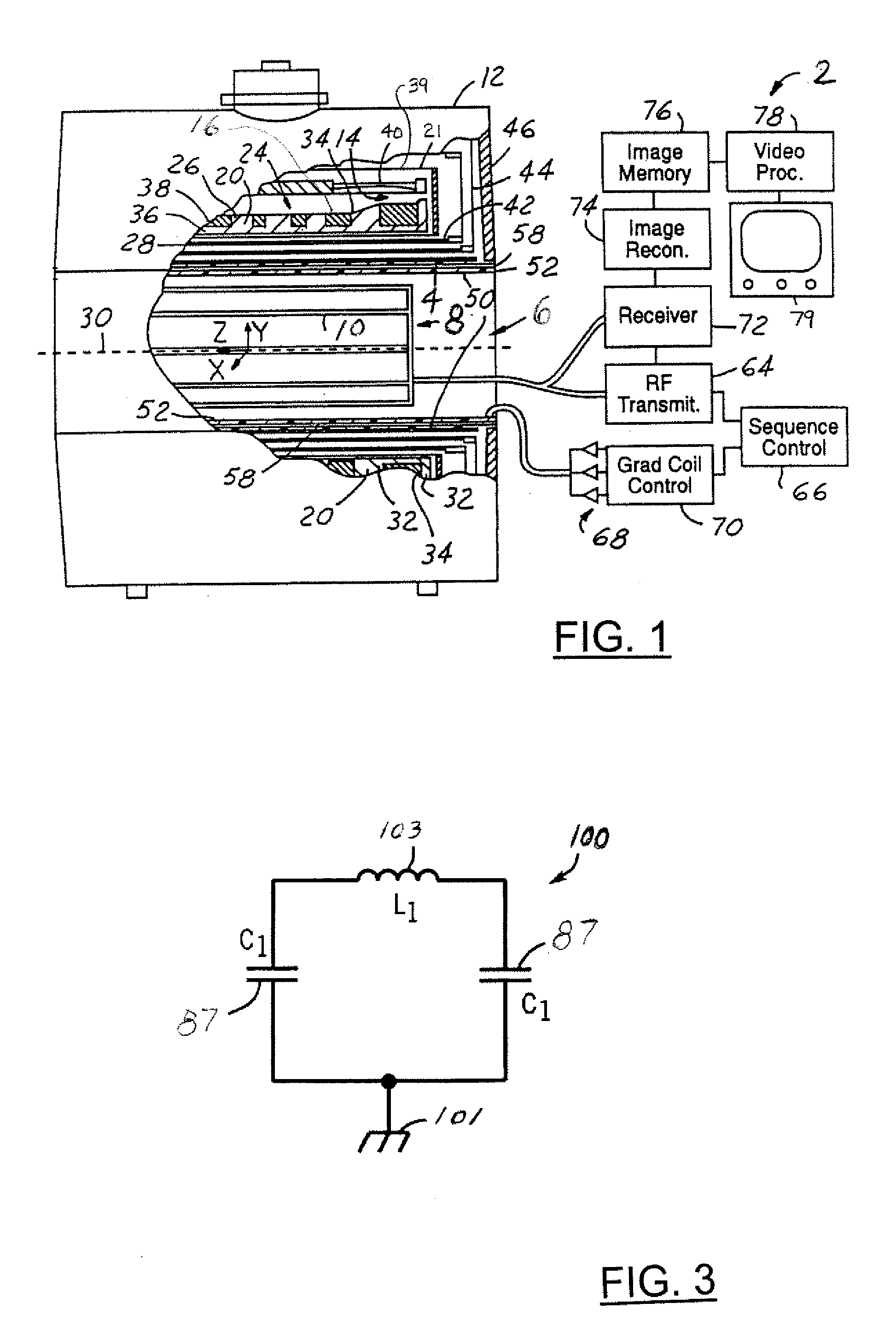 Shielded TEM surface array for parallel imaging