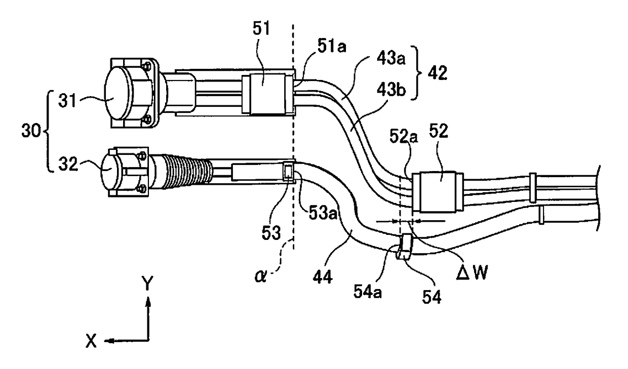 Harness routing structure for electric vehicle