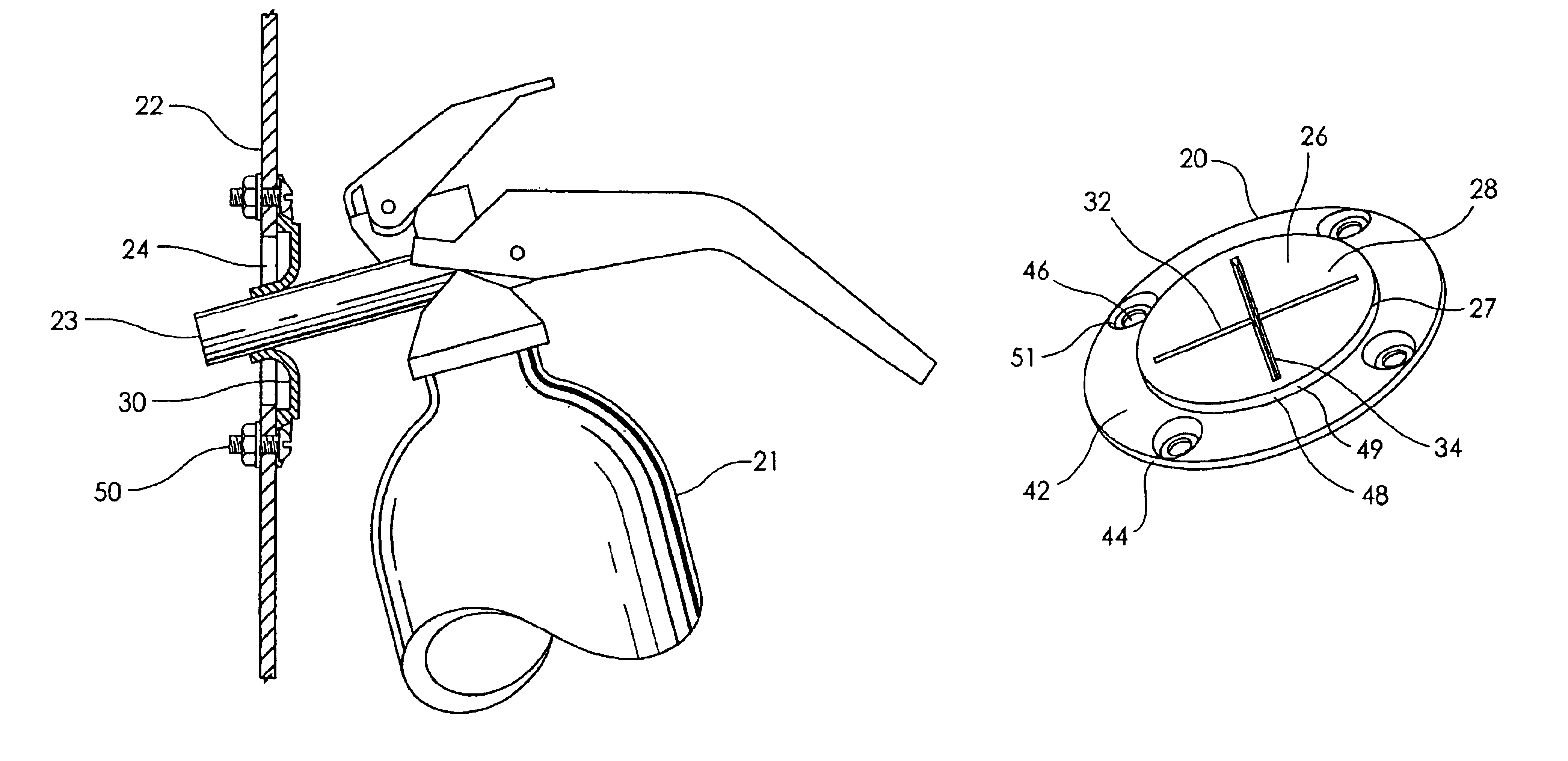 Fire port with frangible crosshair