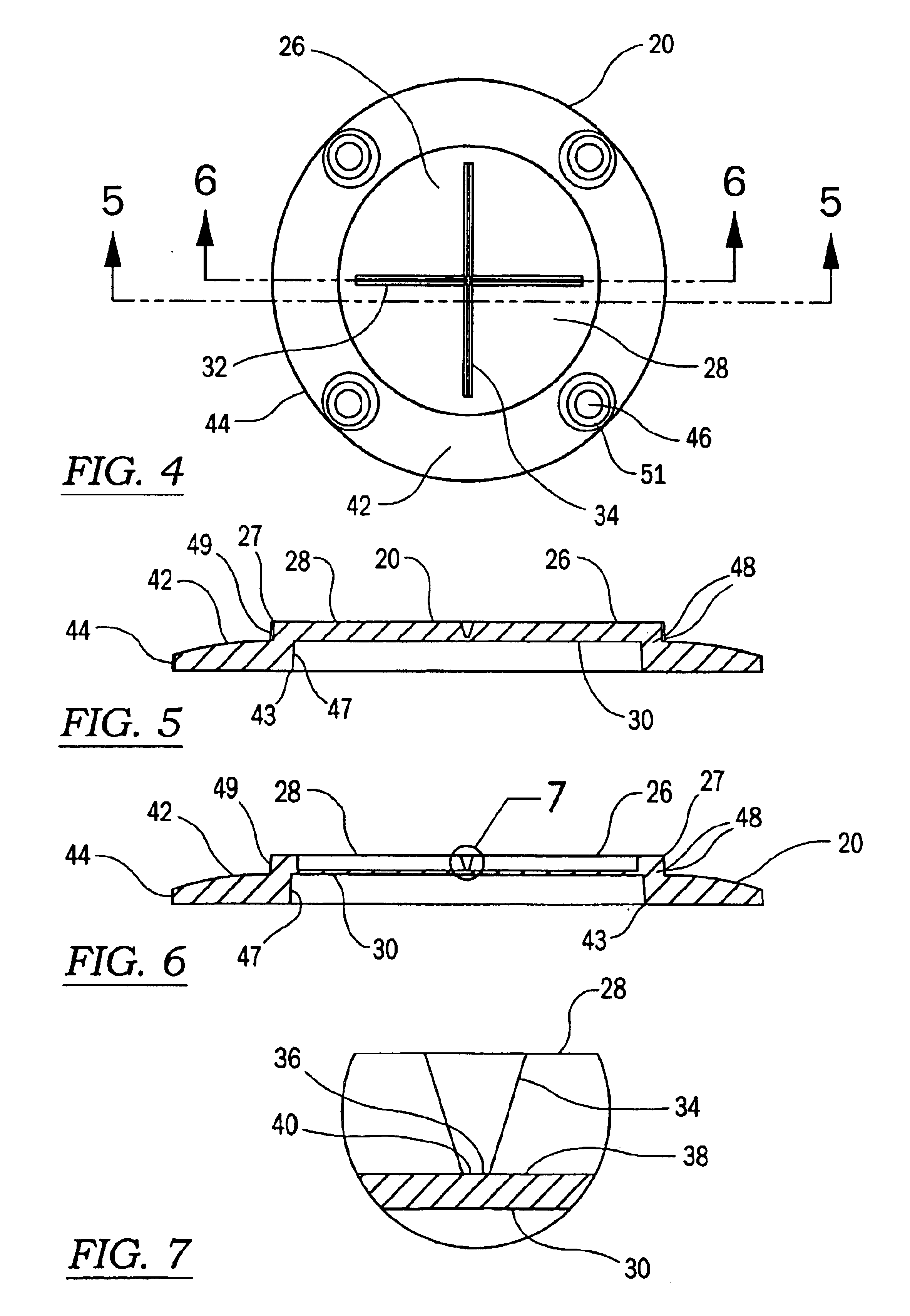 Fire port with frangible crosshair