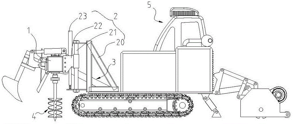 Method for connecting powder ridge apparatus to tractor