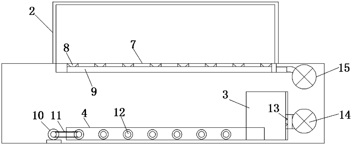 Cashmere carding machine with impurity removing function