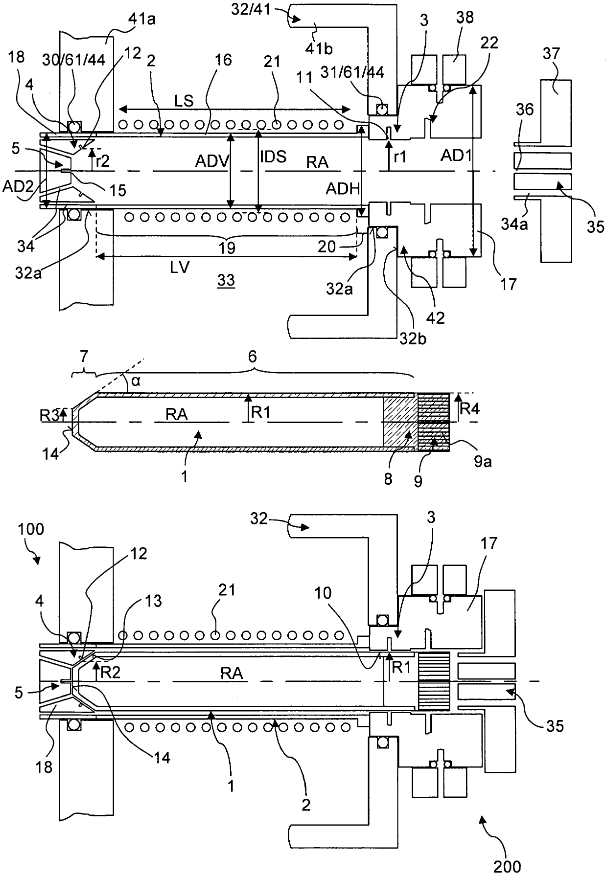 Mas-nmr rotor system with improved space utilization