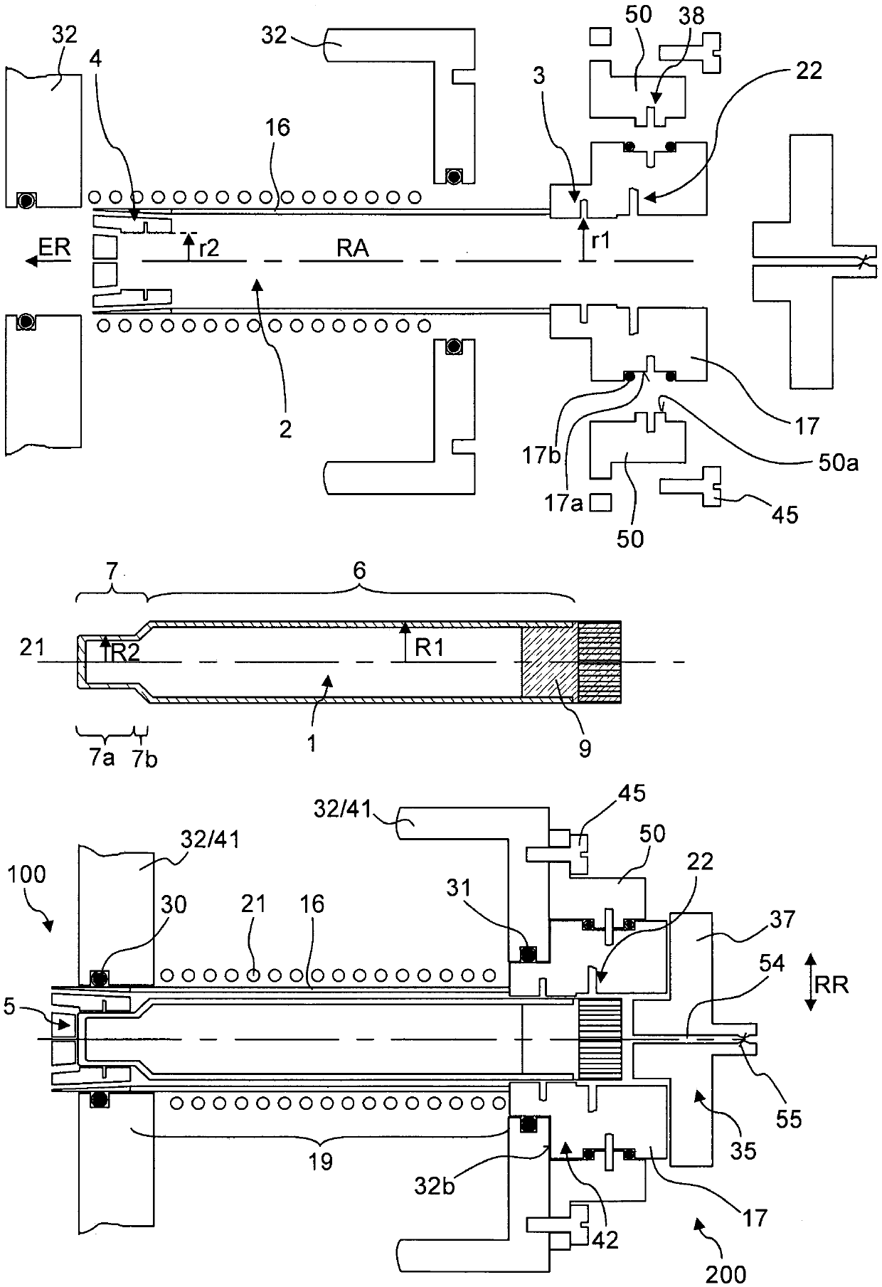 Mas-nmr rotor system with improved space utilization