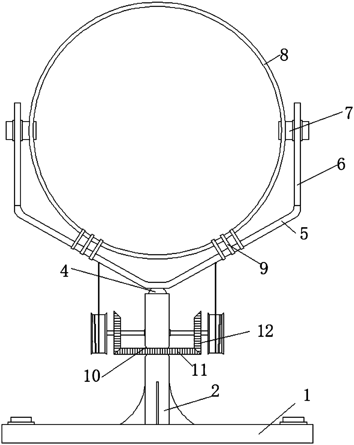 Special variable-direction fire wheel ring for police dog training