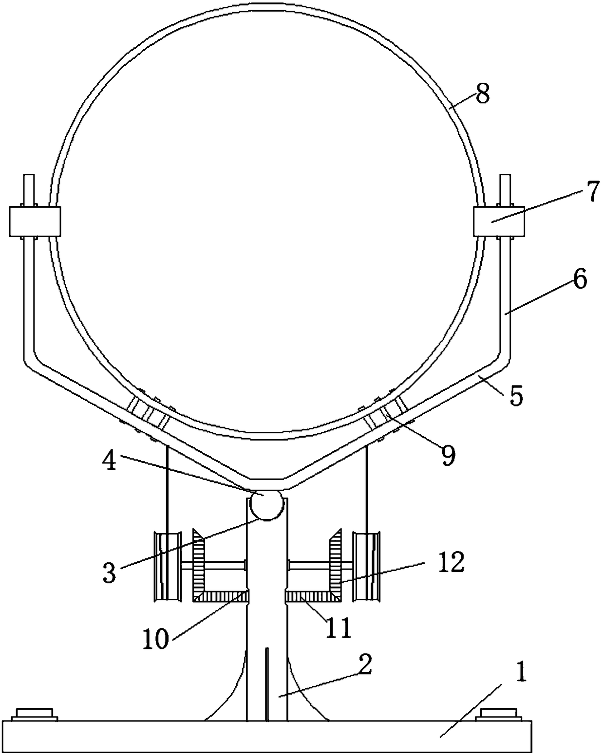 Special variable-direction fire wheel ring for police dog training