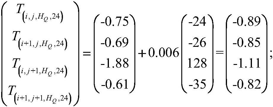 A method and system for stratified and refined prediction of adjacent grid temperature