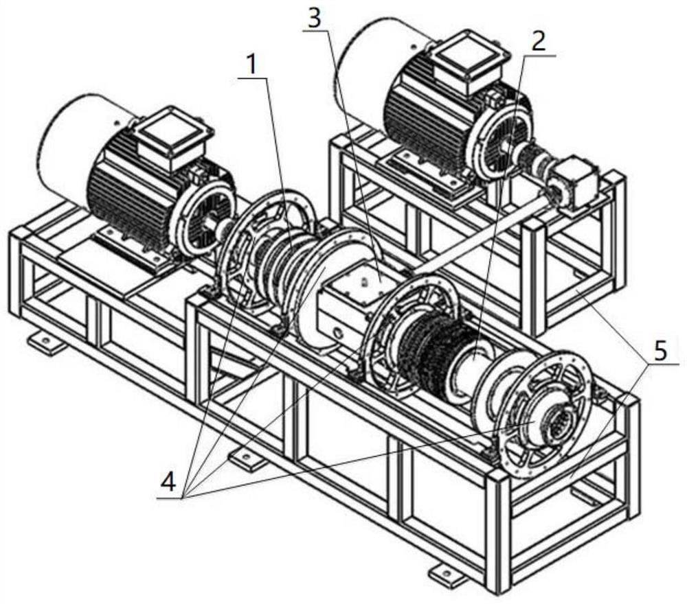 Aero-engine birotor-support-casing tester and testing method thereof