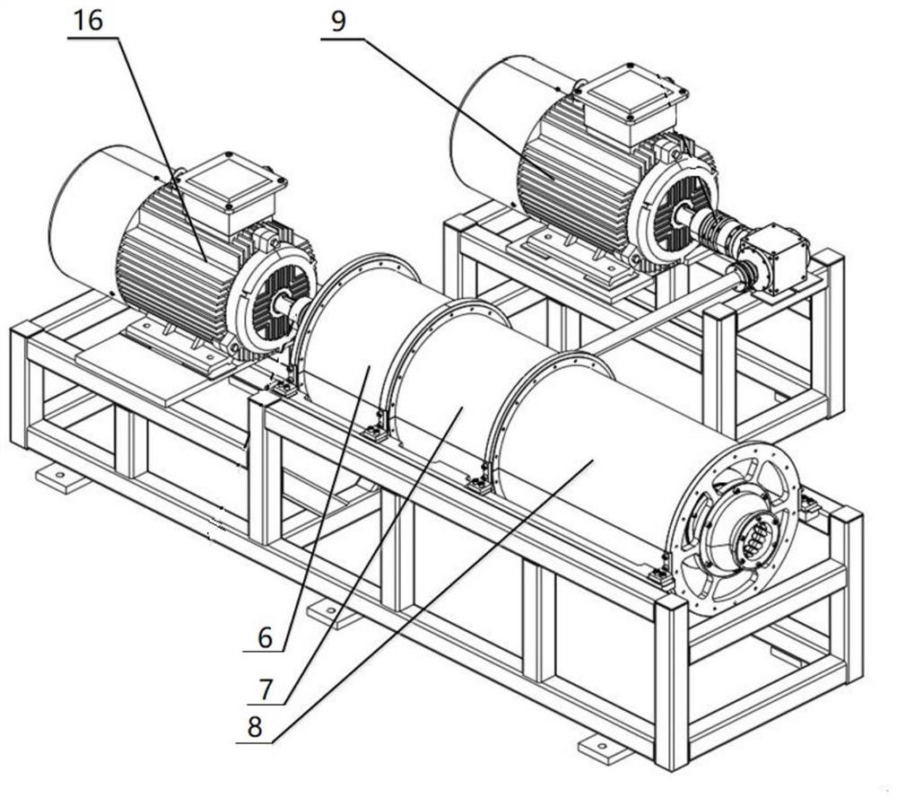 Aero-engine birotor-support-casing tester and testing method thereof