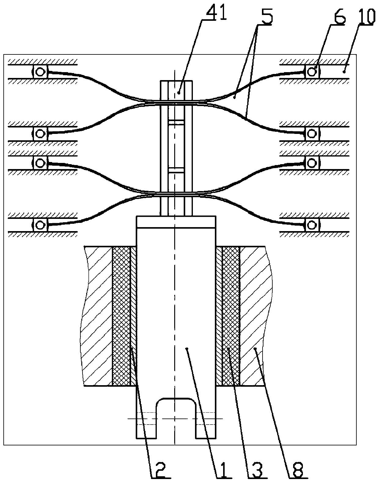 Flexible connector arranged between ultra-large offshore floating platform modules and butt joint method