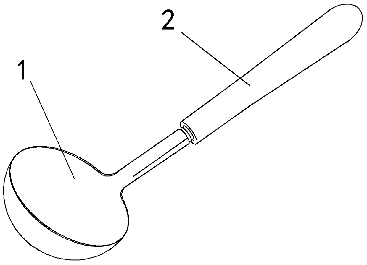 Spoon provided with telescopic handle