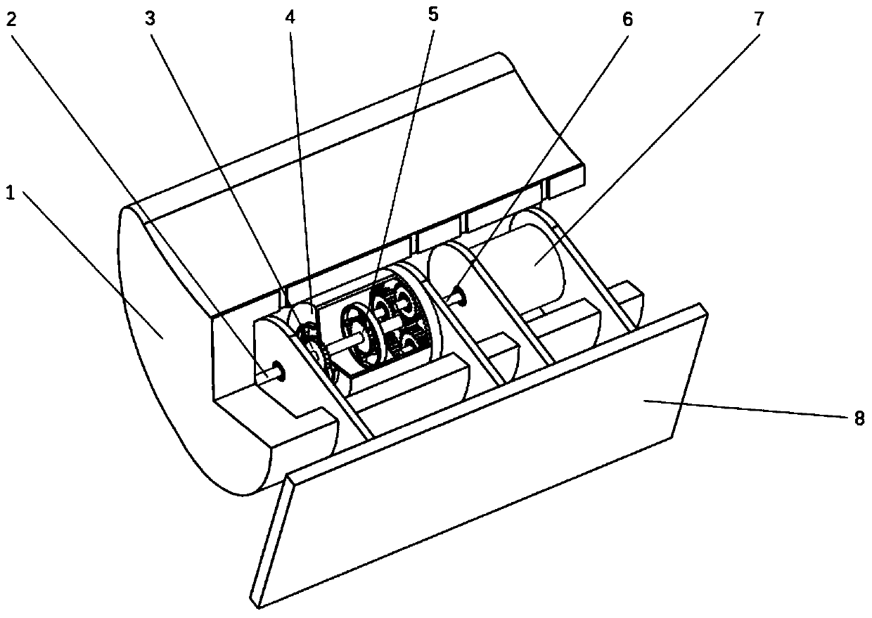 A planetary gear driven wave energy power generation device