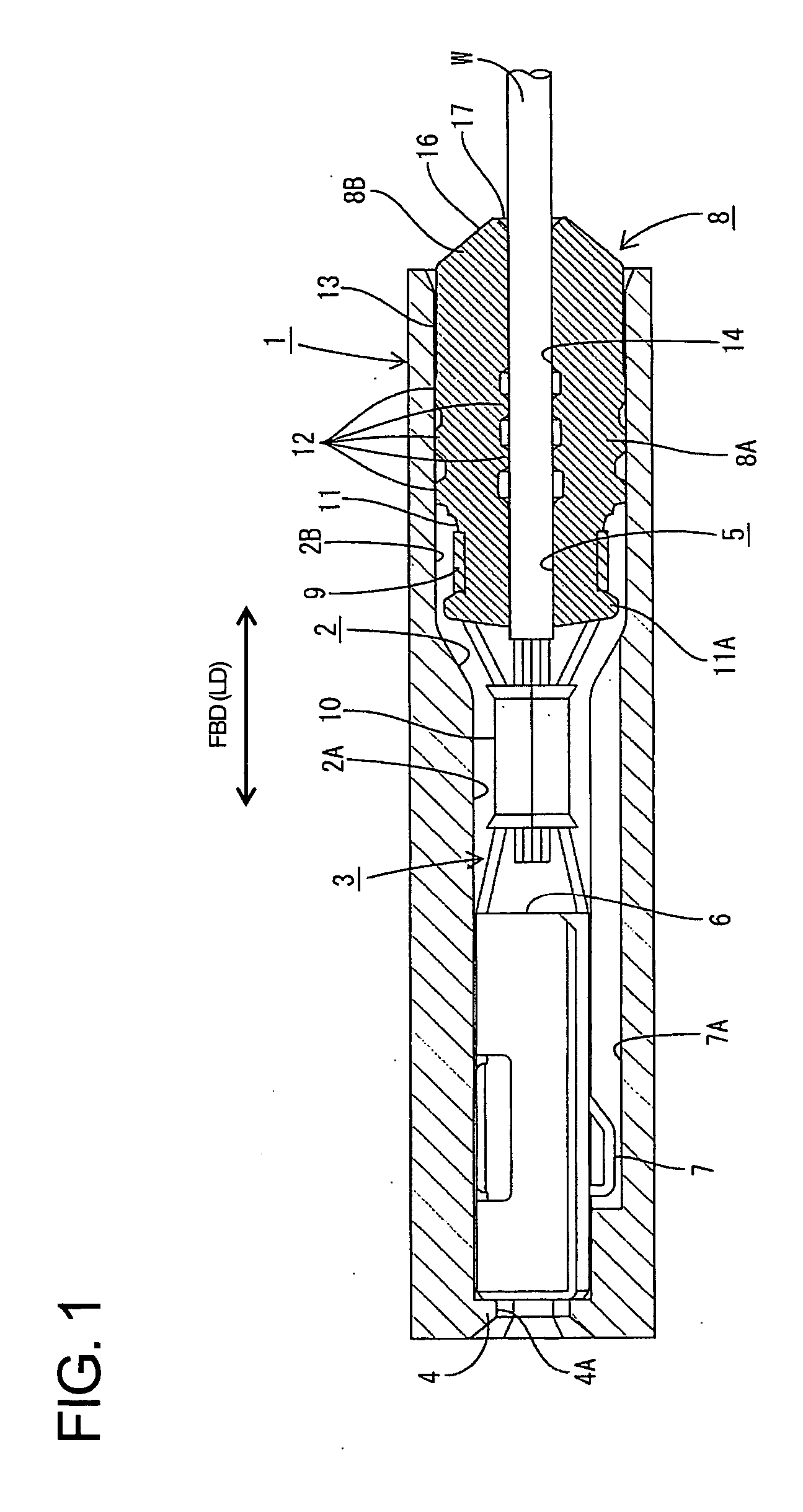 Resilient plug and a watertight connector