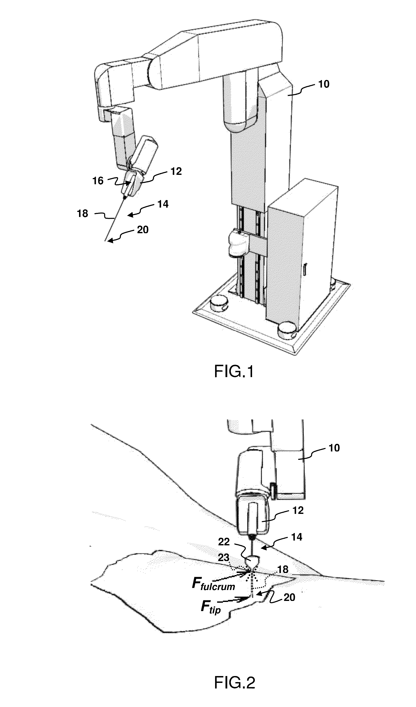Force estimation for a minimally invasive robotic surgery system