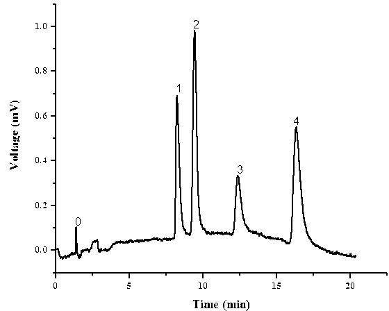 Hydrophilic strong anion exchange action hybrid silica gel capillary chromatographic column