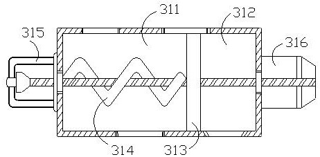 Livestock breeding manure recovery treatment device