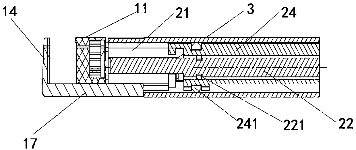 Sealing structure of stitching instrument for endoscopic surgery and stitching instrument