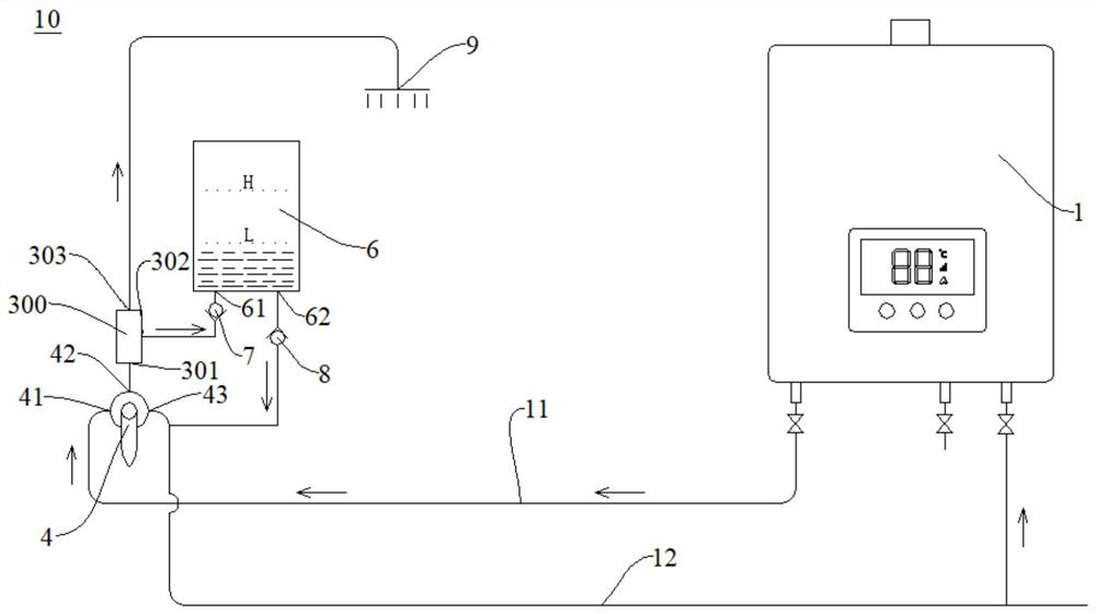 Cold water recycling system of water heater