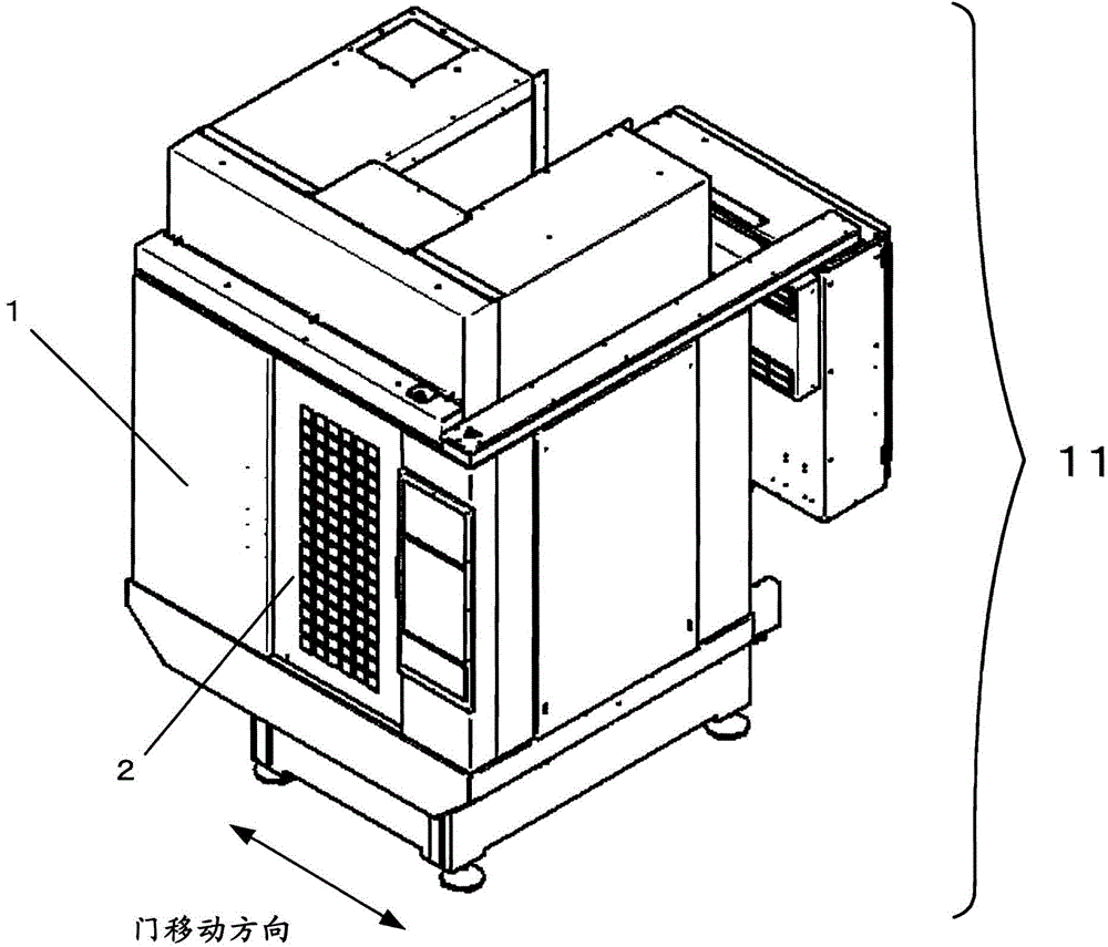 Machine tool having protective cover