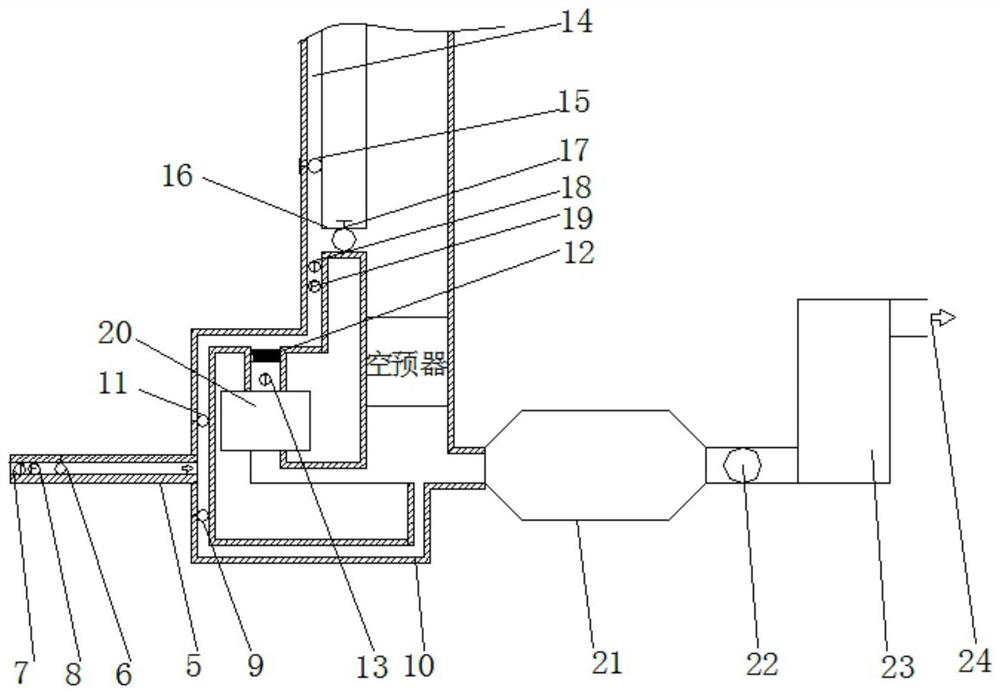 SCR denitration coal-fired power plant liquid slagging boiler waste gas treatment system and method