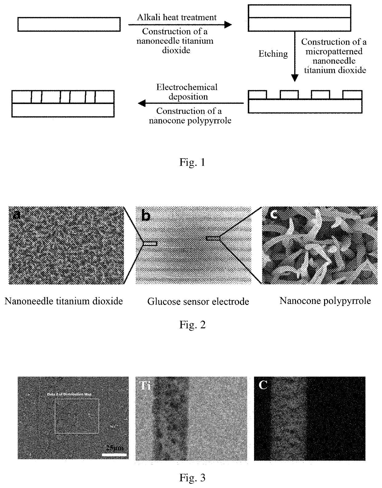 Glucose Sensor Electrode, Preparation Method Therefor and Use Thereof