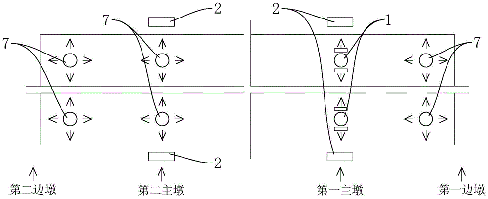 Lateral elastic limit, longitudinal hydraulic fuse damping combined bearing system