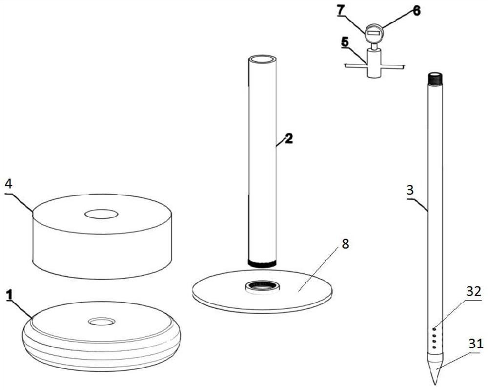 Sampling detection device and method for vacuum degree under vacuum prepressing film