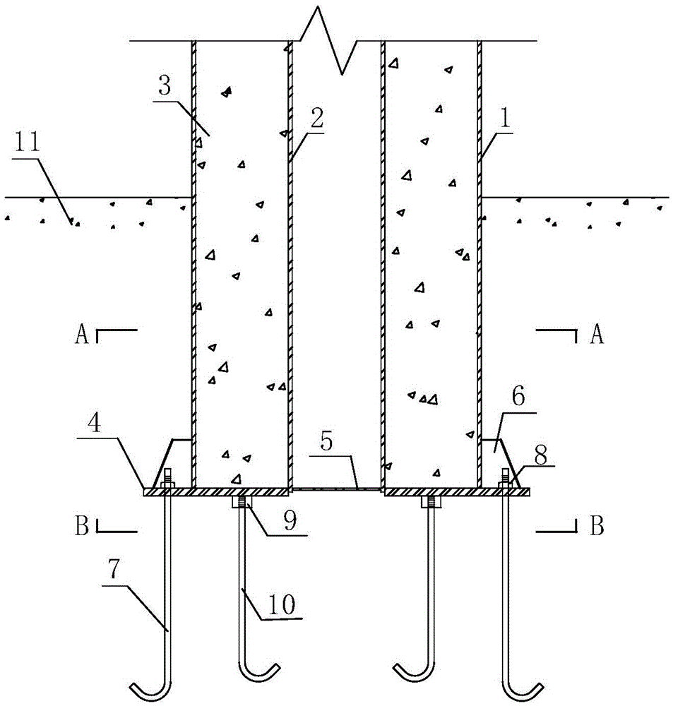 Hollow interlayer steel tube concrete column base joint
